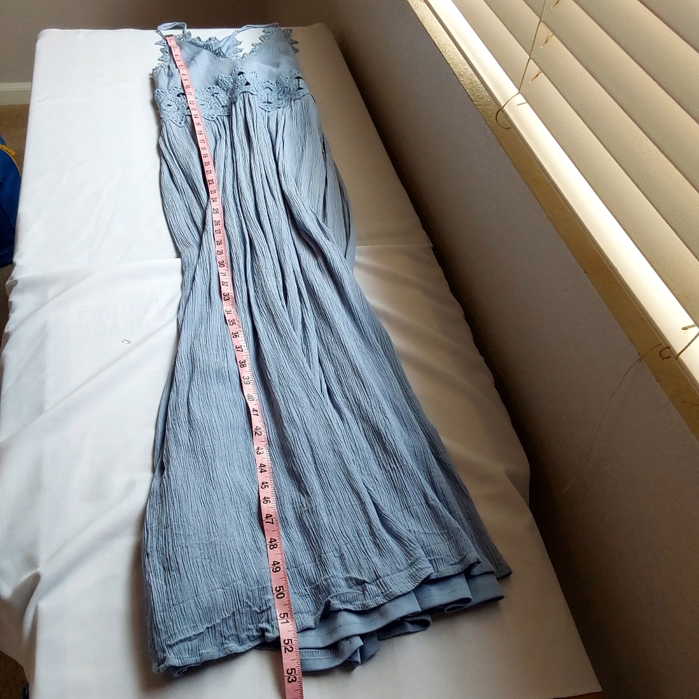 Lulu's This is Love Slate Blue Lace Maxi Dress - Picture 12 of 13